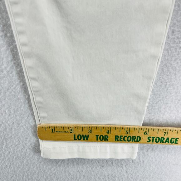 EILEEN FISHER Jeans 10 Organic Cotton Stretch Denim Slim Ankle Bone White - Picture 14 of 15